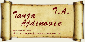 Tanja Ajdinović vizit kartica